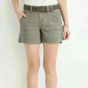 Maurices Belted Utility Weekender Shorts Toffee Size 4 NWT